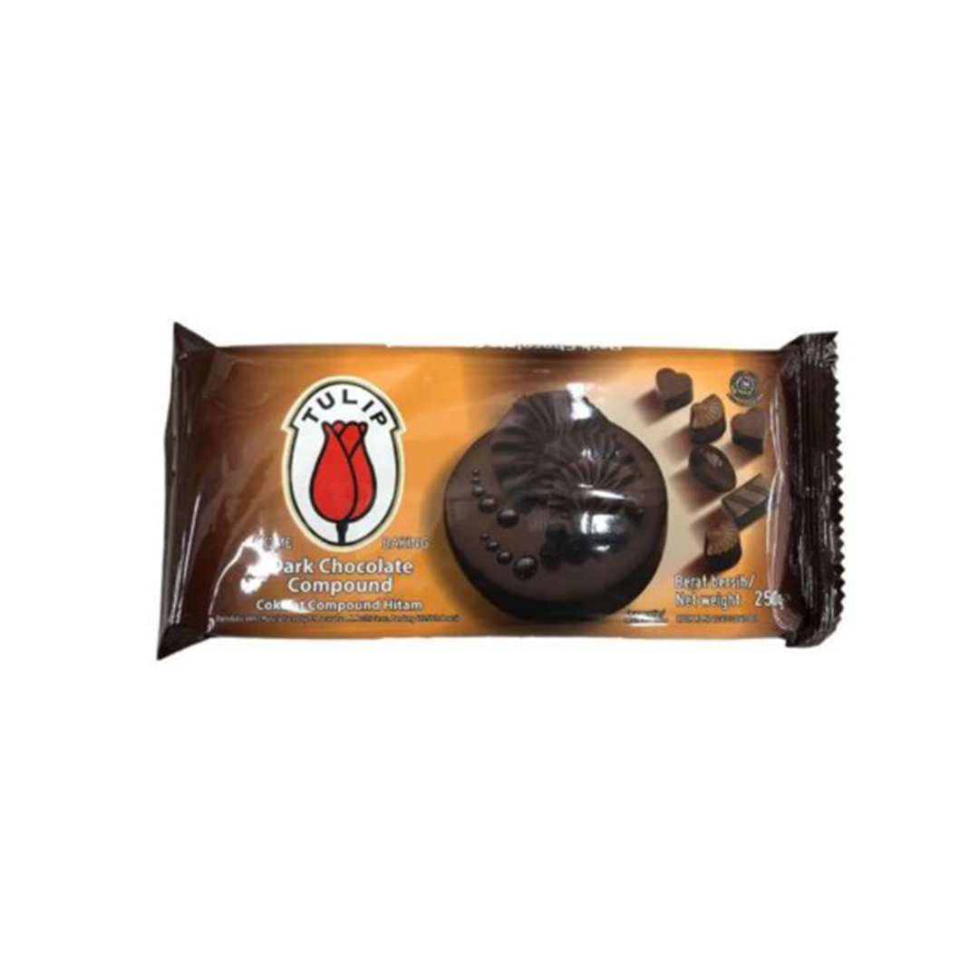 Tulip Dark Chocolate Compound 250g Coklat Hitam Compound